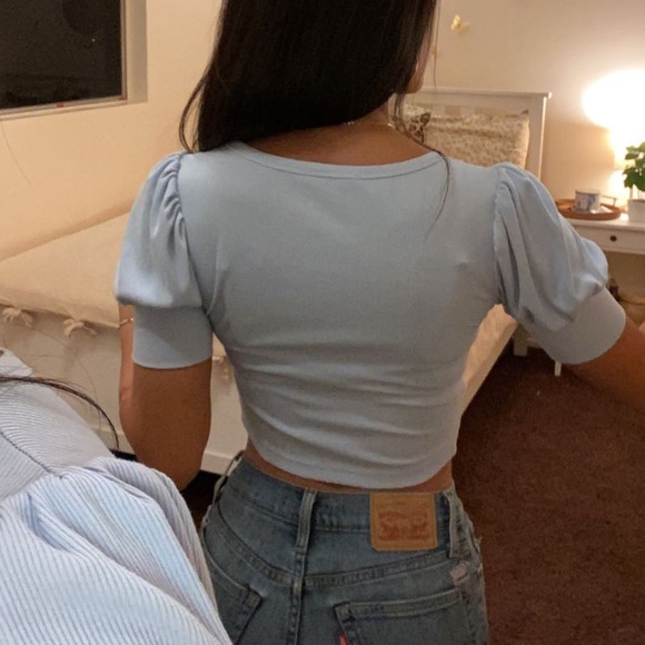 Blue crop top - Picture 6 of 8